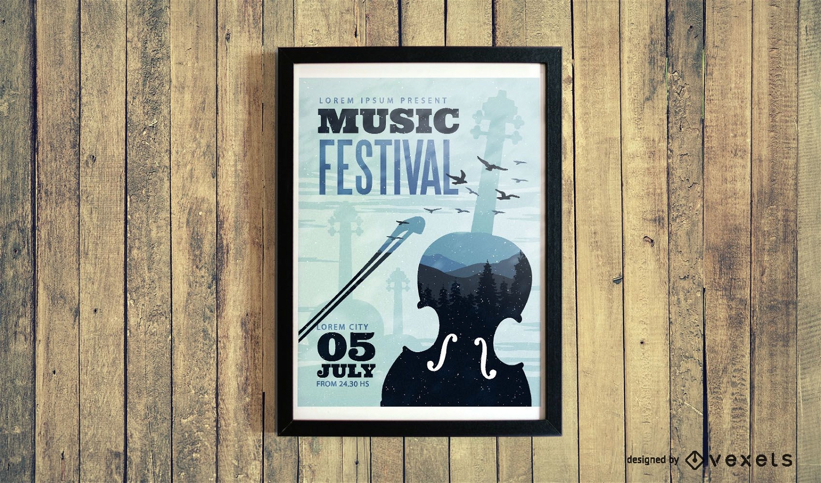 Plakatgestaltung des klassischen Musikfestivals