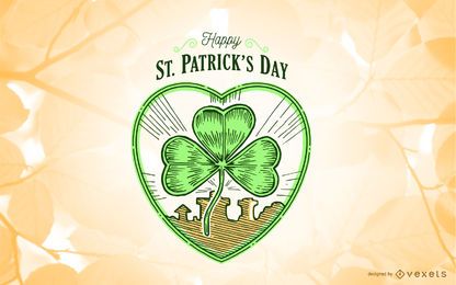 Diseño de placa de feliz día de San Patricio