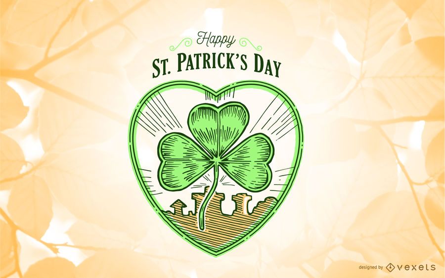 Happy St Patrick's Day badge design Happy St Patrick's Day badge design