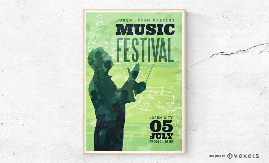 Classical music poster illustration Classical music poster illustration