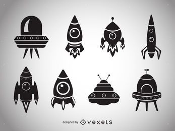 Spaceship silhouettes collection