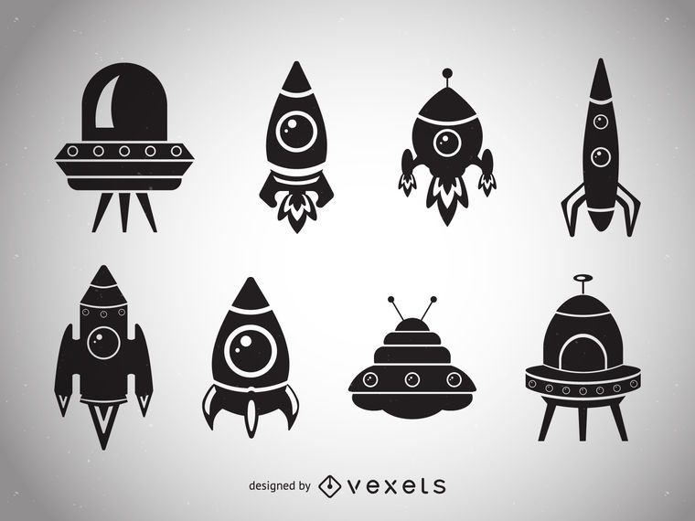 Spaceship silhouettes collection Spaceship silhouettes collection