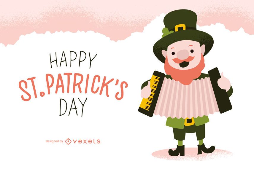 Flat St. Patrick's poster design Flat St. Patrick's poster design