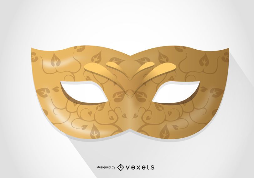 Golden carnival mask illustration Golden carnival mask illustration