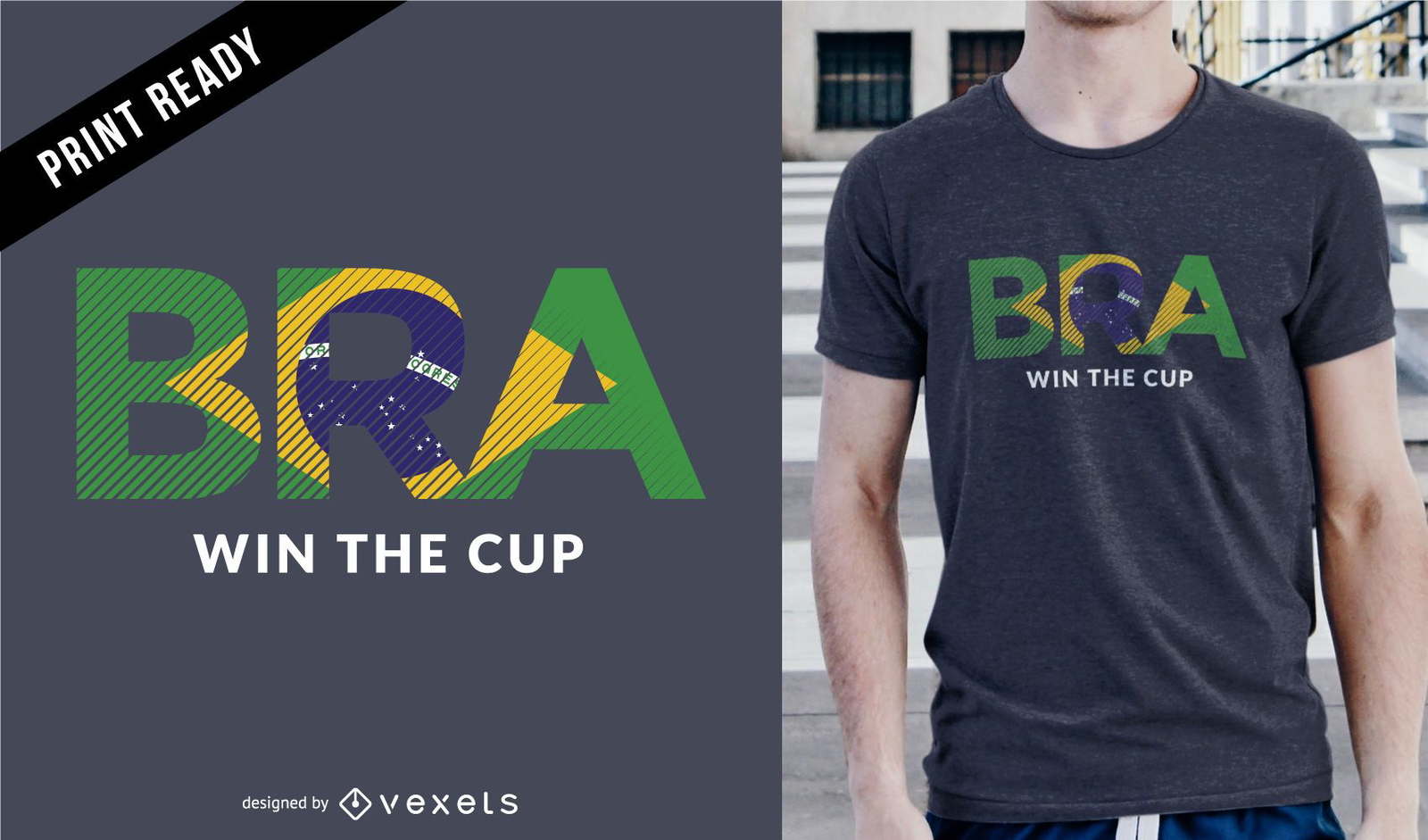 Design de camiseta da Copa da Rússia Brasil