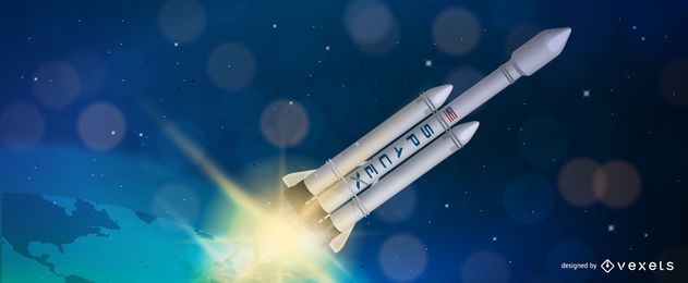 SpaceX Falcon Heavy illustration SpaceX Falcon Heavy illustration