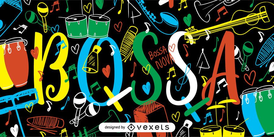 Ilustración del cartel de Coloful Bossa Nova Ilustración del cartel de Coloful Bossa Nova