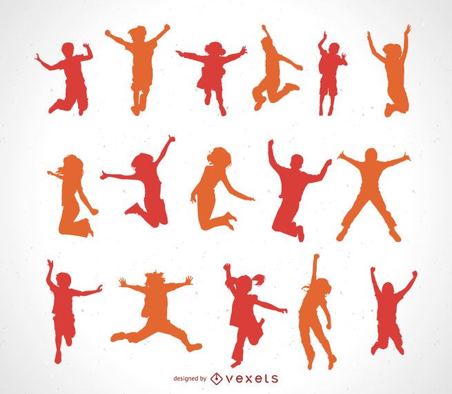 Happy people silhouette collection Happy people silhouette collection