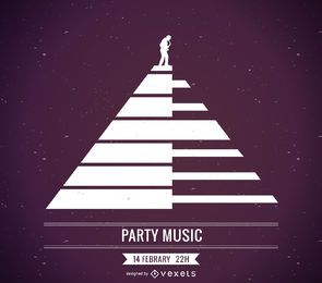 Diseño de cartel de música de piano. Diseño de cartel de música de piano.