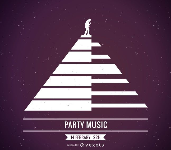 Diseño de cartel de música de piano. Diseño de cartel de música de piano.