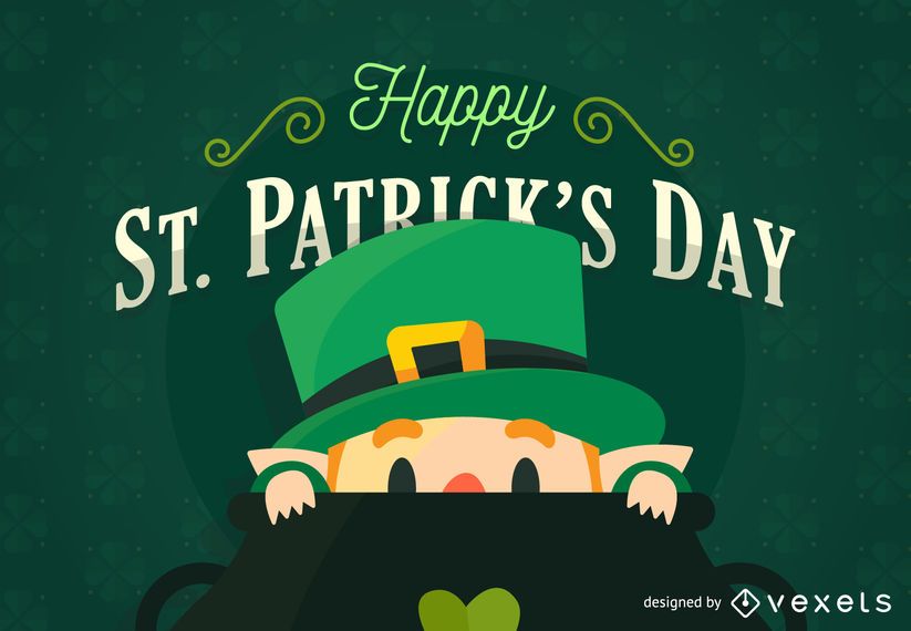 Flaches St Patrick Tagesplakat Flaches St Patrick Tagesplakat