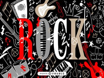 Illustrated rock illustration