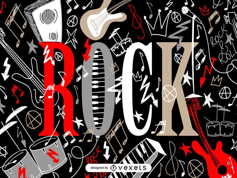 Cartaz de rock ilustrado Cartaz de rock ilustrado