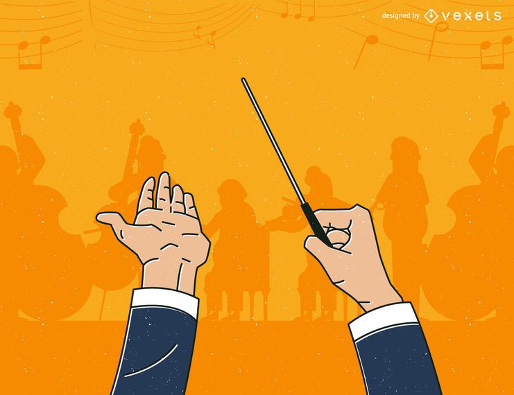Director de orquesta ilustrado Director de orquesta ilustrado