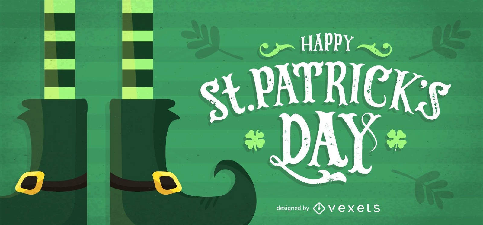 St. Patrick&#39;s Design mit Koboldstiefeln