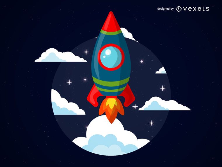 Cartoon rocket illustration Cartoon rocket illustration