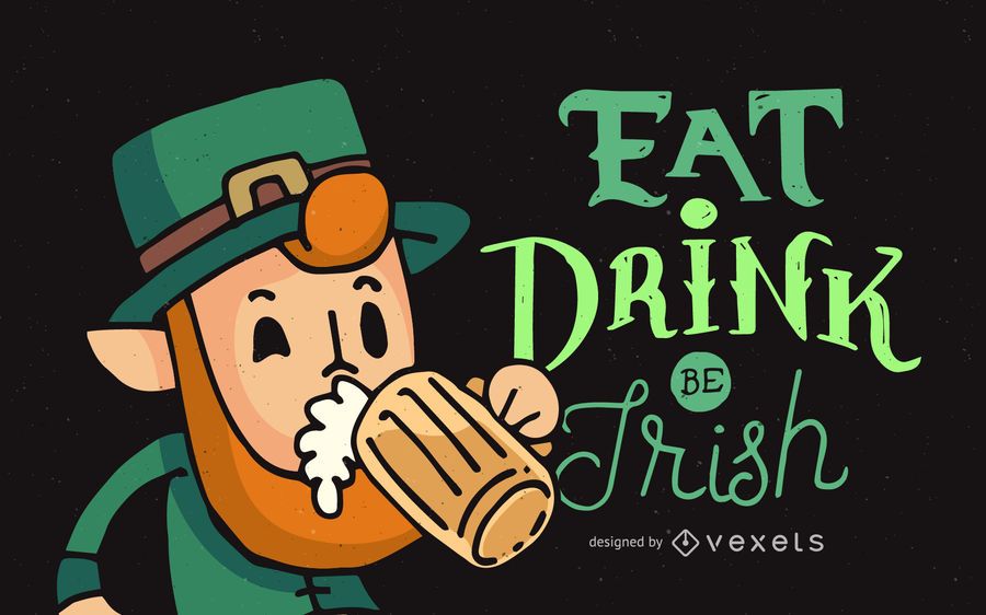 Leprechaun de St Patrick com cerveja Leprechaun de St Patrick com cerveja