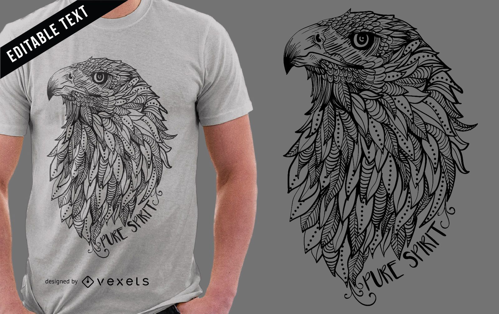 Eagle illustration t-shirt design