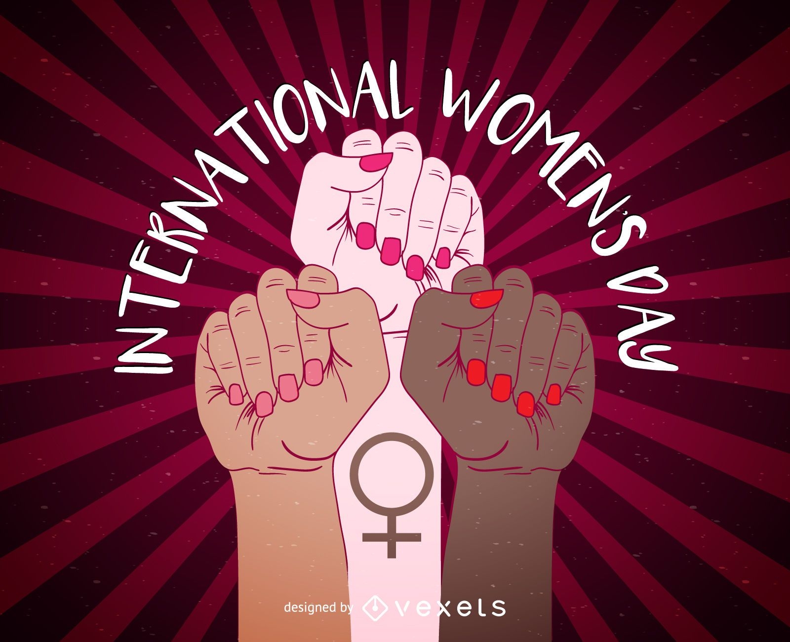 Diseño de carteles del Día Internacional de la Mujer.