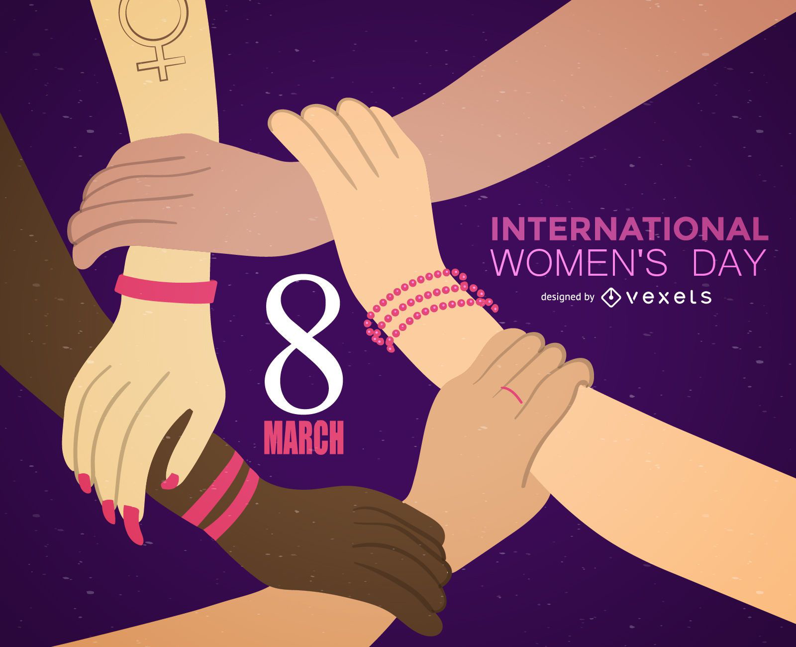 8. März Illustration zum Internationalen Frauentag