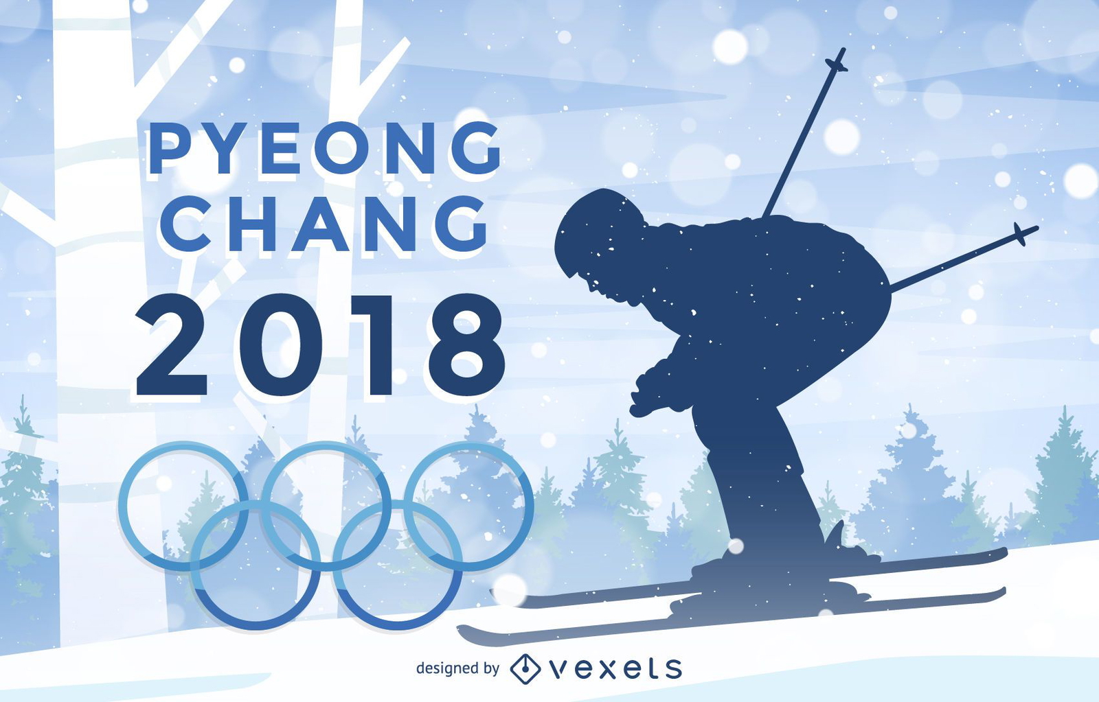 Pôster dos Jogos Olímpicos de Inverno de Pyeongchang 2018