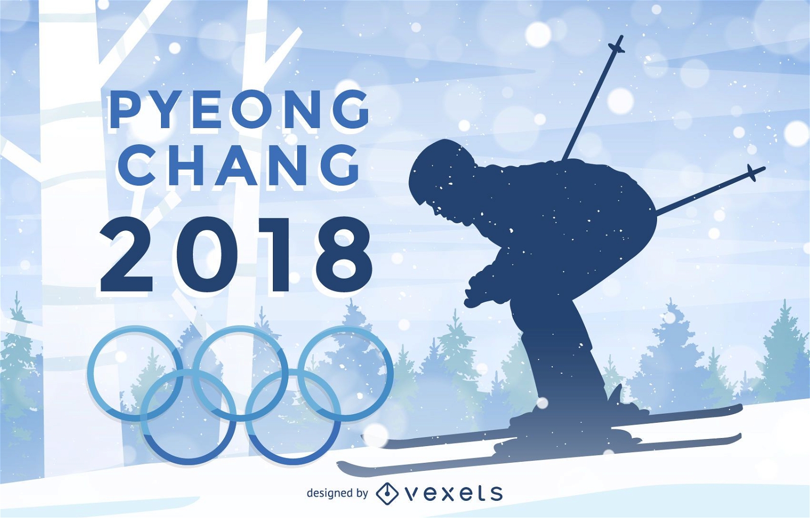 Pyeongchang Olympische Winterspiele 2018 Poster