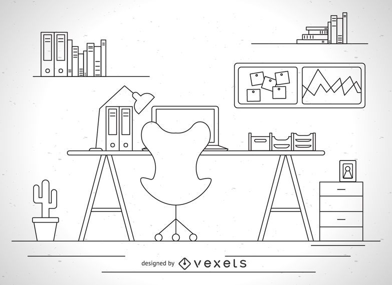 Stroke desk illustration Stroke desk illustration