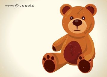 Cute teddy bear illustration