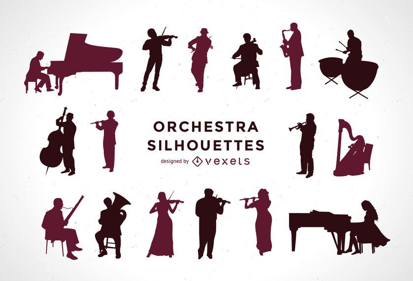Set Orchesterschattenbilder Set Orchesterschattenbilder