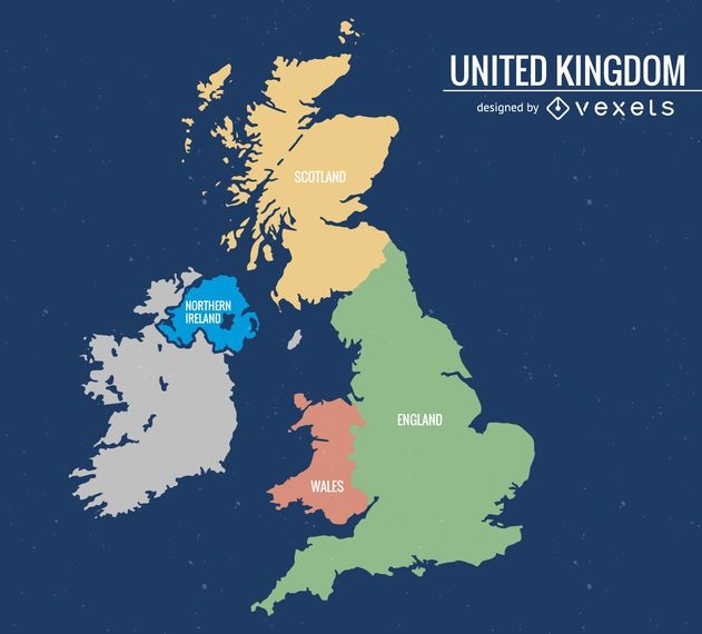 United Kingdom Map - Vector Download