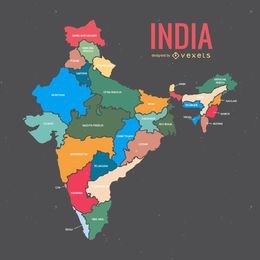 India map with states India map with states
