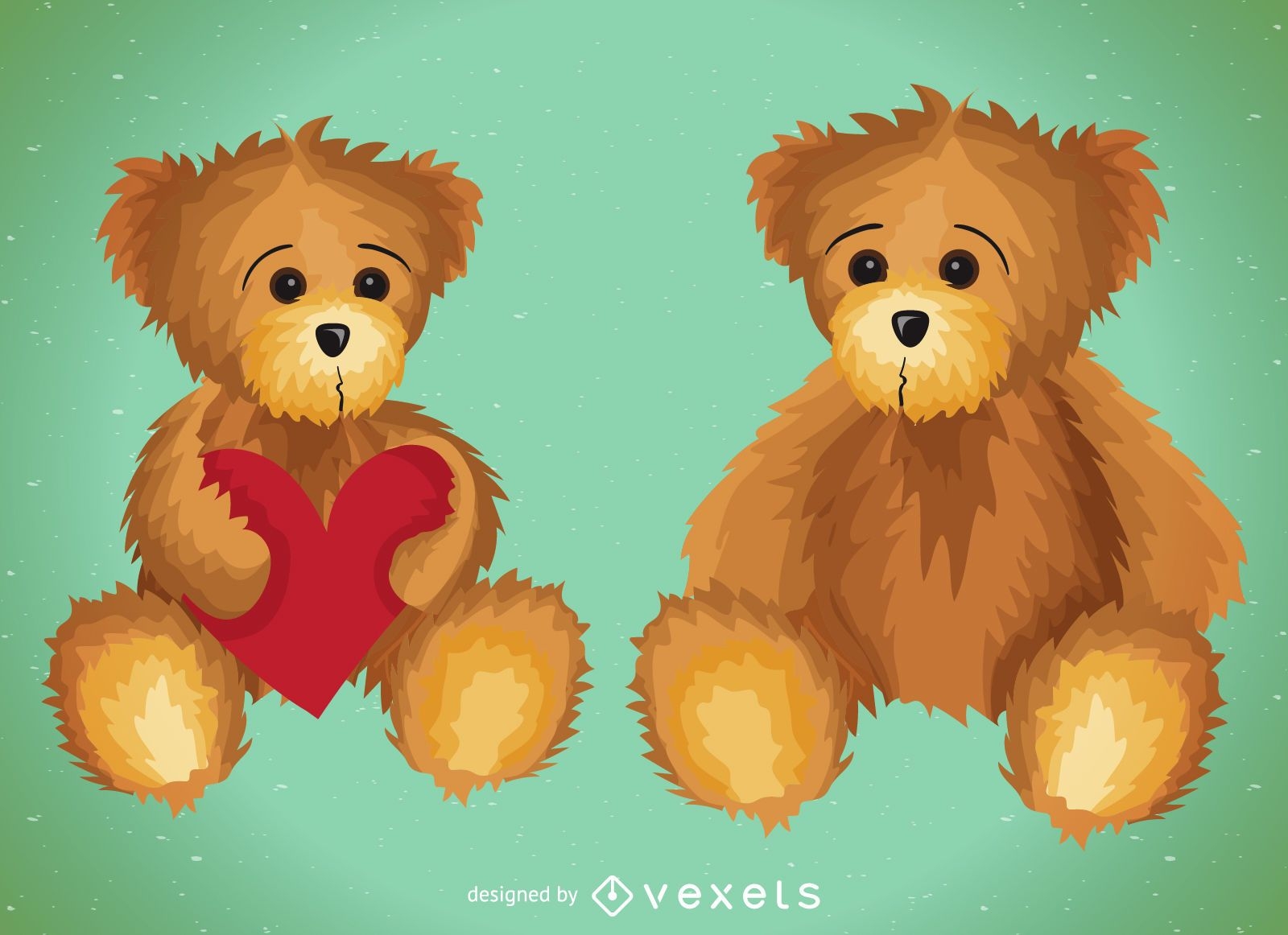 Teddybär-Illustrationssatz