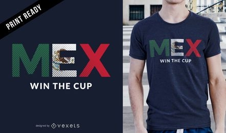 Design de camiseta de campeão da Copa do México de futebol
