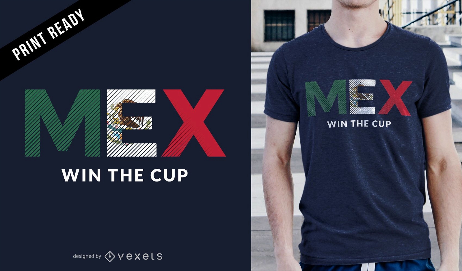 Soccer Cup Mexico champion t-shirt design