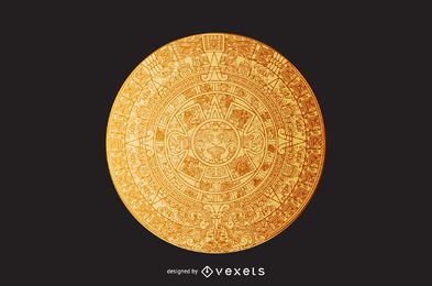 Ilustración del calendario azteca