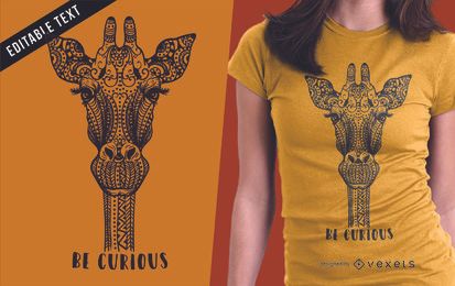 Giraffenillustration T-Shirt Design Giraffenillustration T-Shirt Design