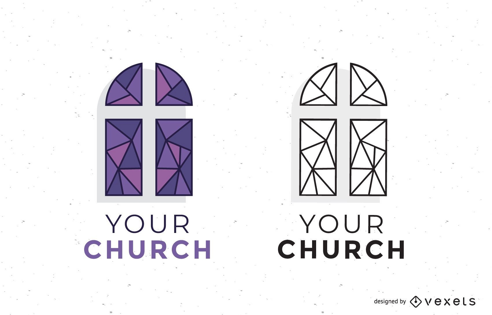Conjunto de logotipos de la iglesia