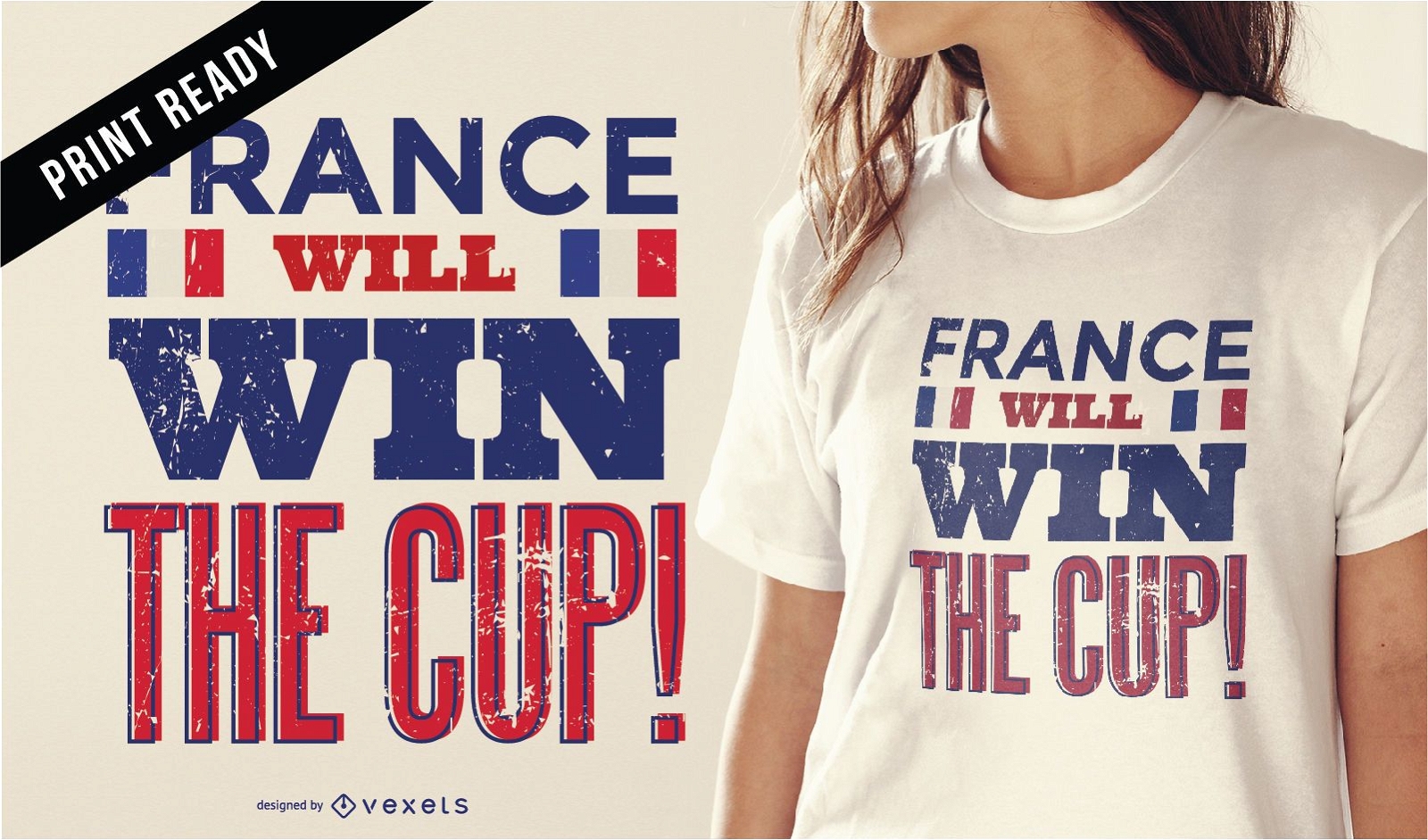 Russland Cup Frankreich T-Shirt-Design