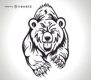 Wütend Grizzly Bear Design Wütend Grizzly Bear Design