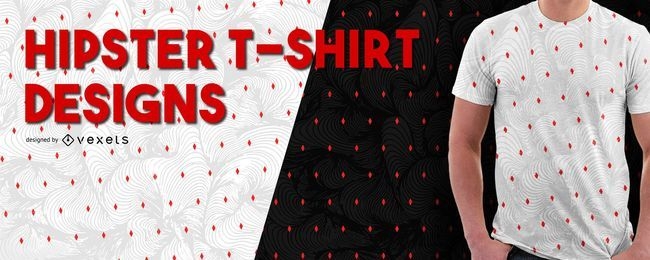 Hipster pattern t-shirt design