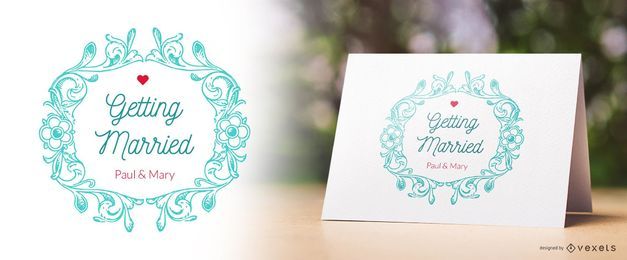 Diseño de invitación de boda vintage Diseño de invitación de boda vintage