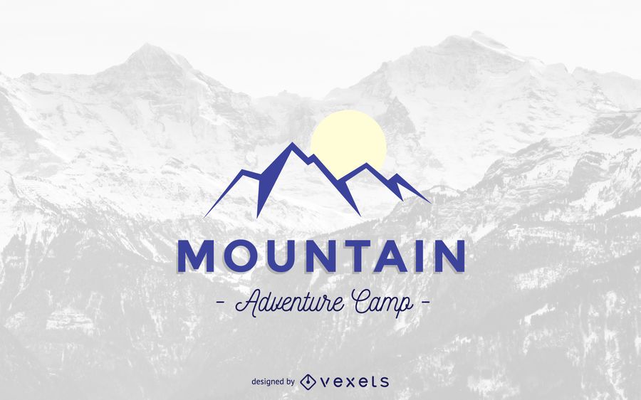Abstract mountain logo template Abstract mountain logo template