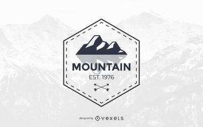 Modelo de design de logotipo de montanha abstrato