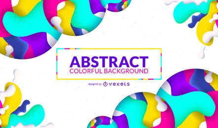 Fondo de círculos de pintura brillante abstracta