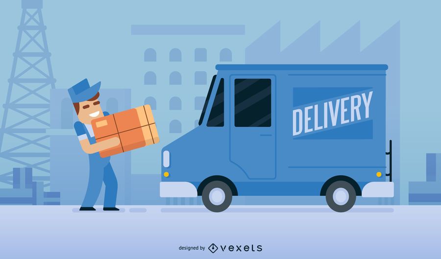 Delivery man cartoon vector Delivery man cartoon vector