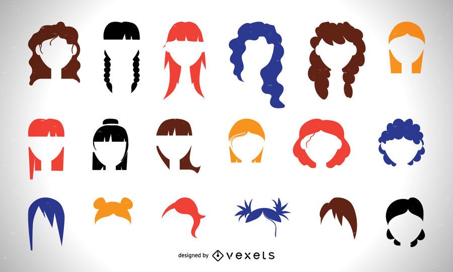 Colorful women haircut set Colorful women haircut set