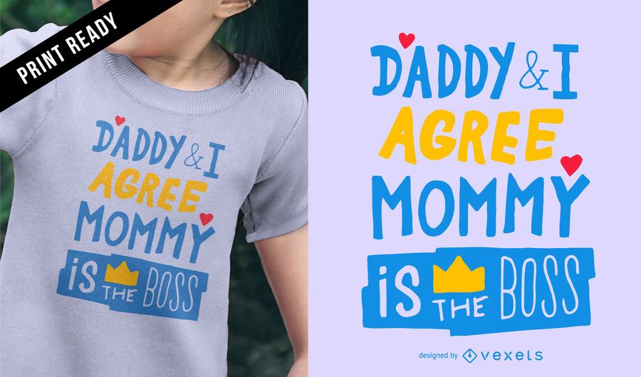 Mamá es el jefe de diseño de la camiseta. Mamá es el jefe de diseño de la camiseta.