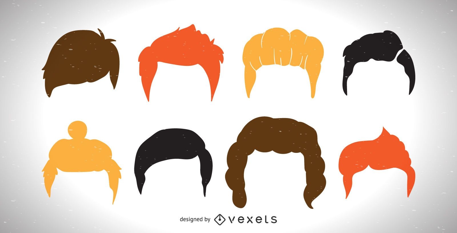 Colorful men haircut collection
