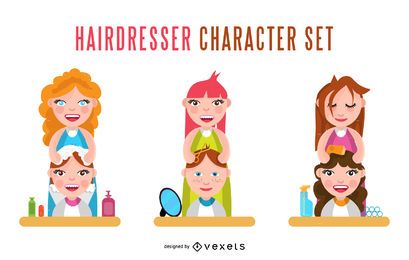 Hairdresser character set Hairdresser character set