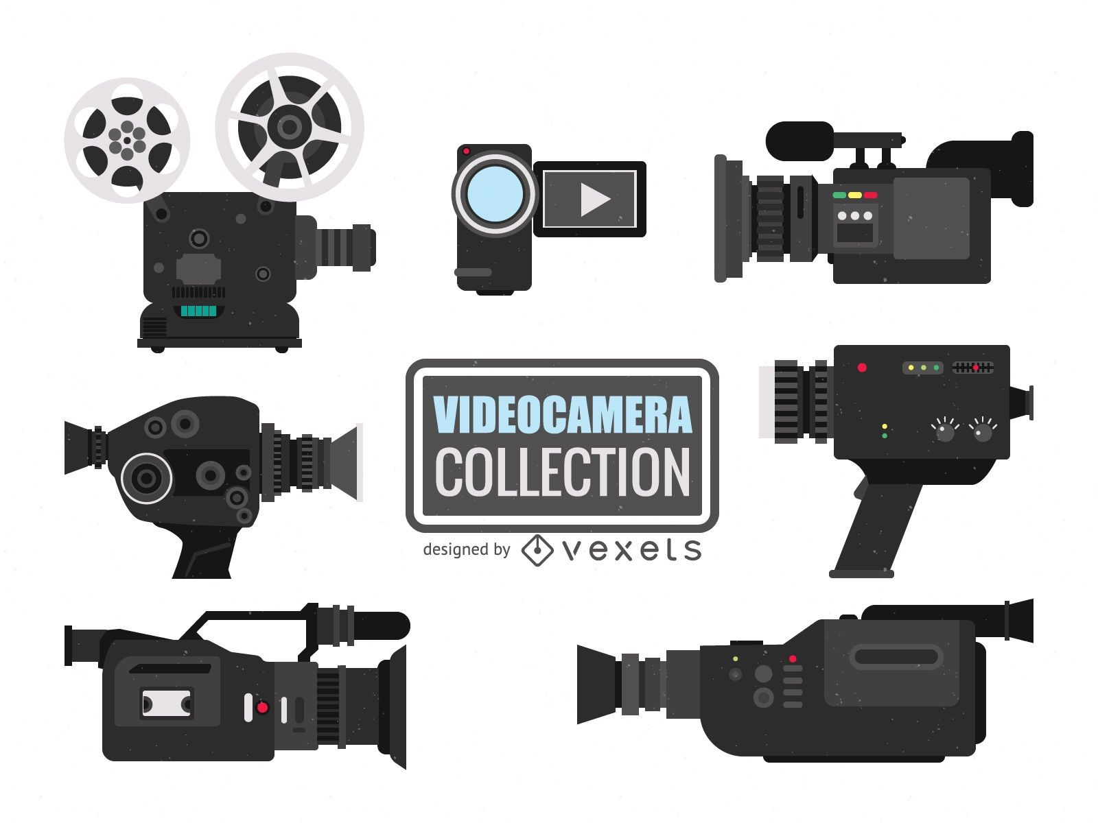 Coleção de ilustrações de câmeras de vídeo